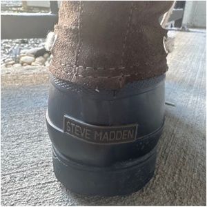 Steve Madden Nordik Brown Suede Fleece Lined Winter Boot Women's 10 Snow boots